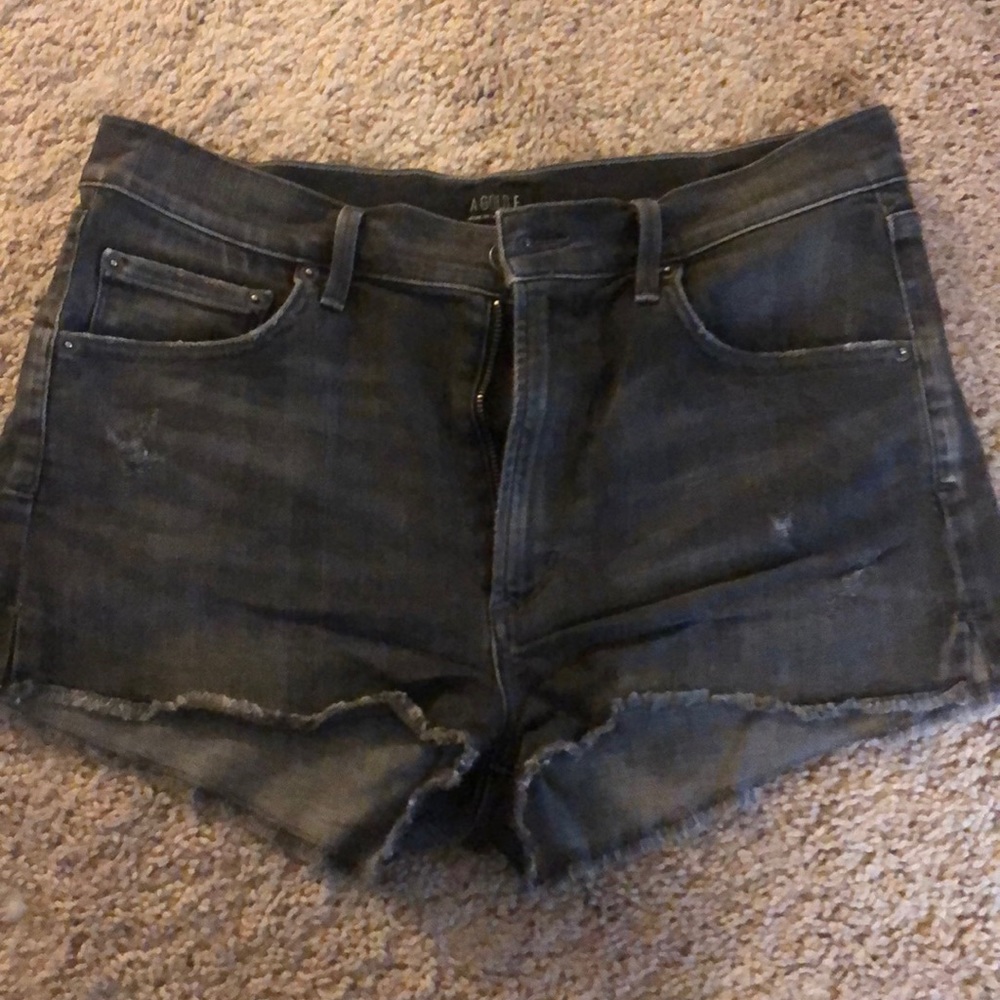 AGOLDE Grey Denim Cut-offs